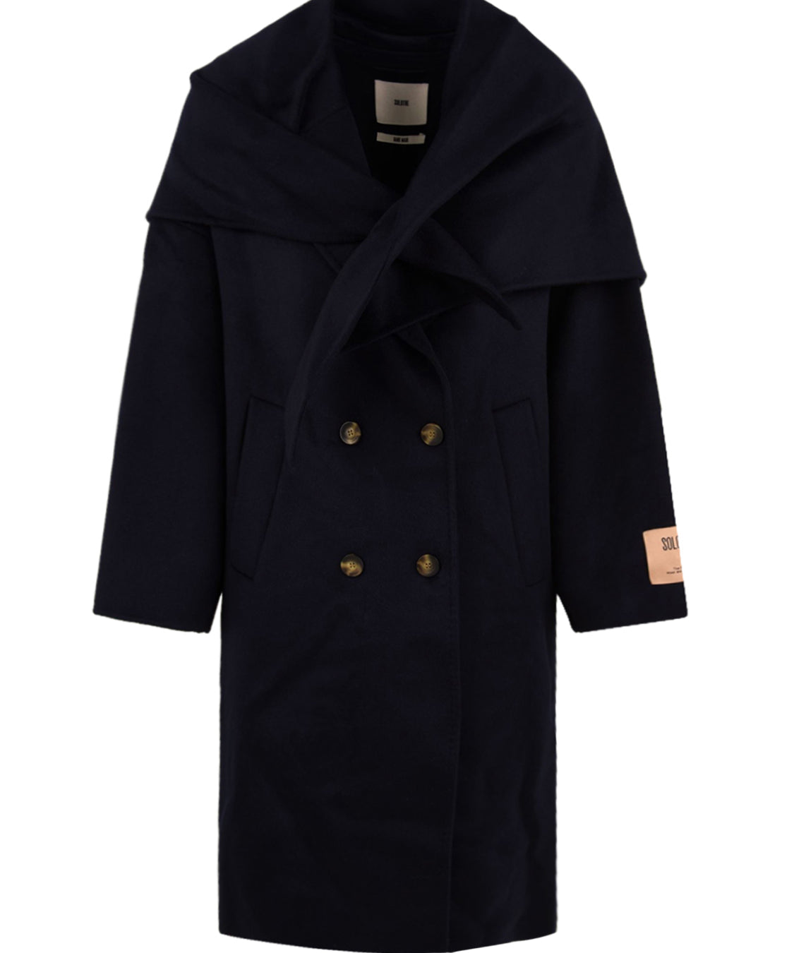 Cappotto doppiopetto bandana SOLOTRE Donna - Blue
