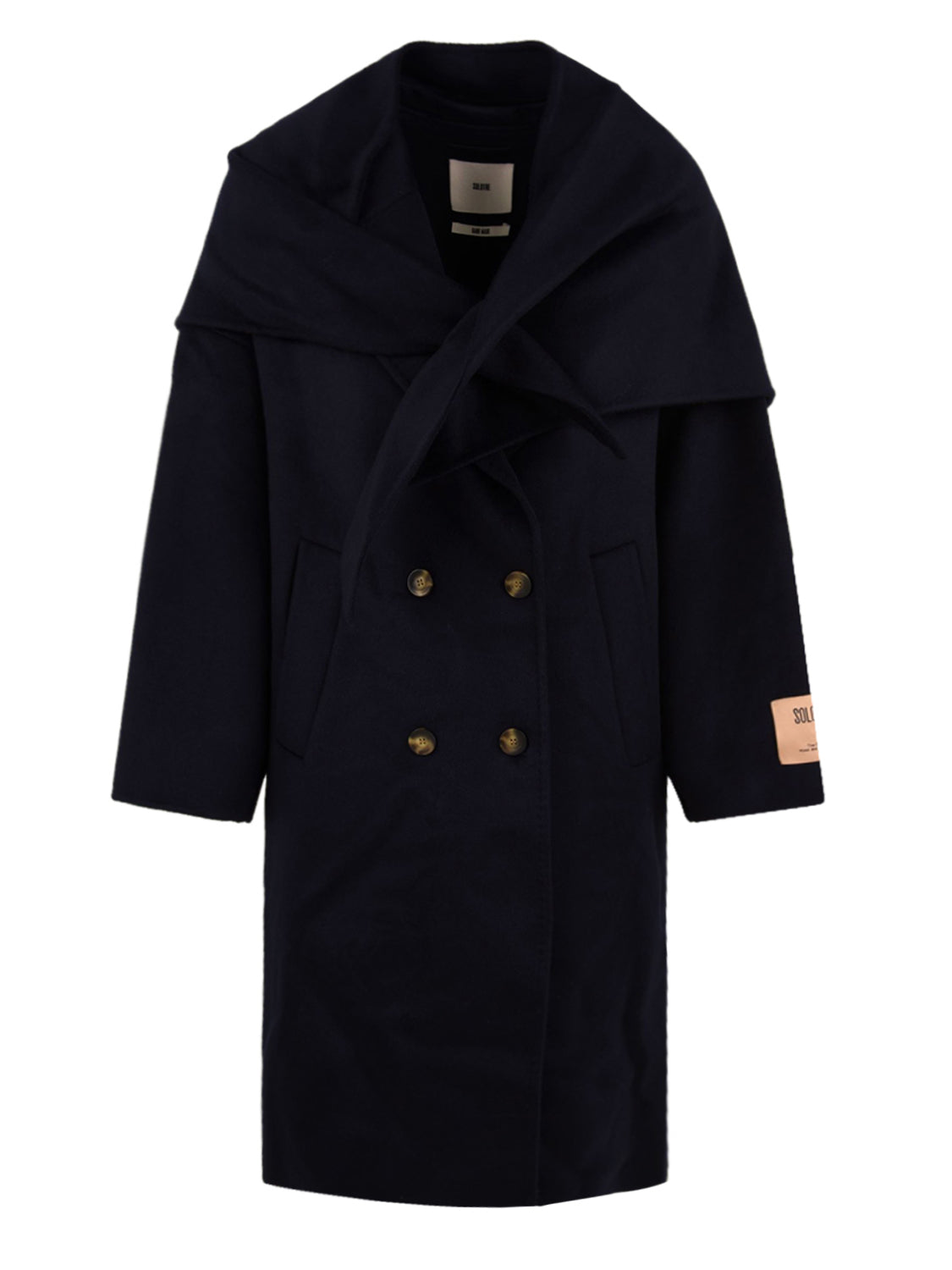 Cappotto doppiopetto bandana SOLOTRE Donna - Blue
