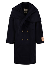 Cappotto doppiopetto bandana SOLOTRE Donna - Blue