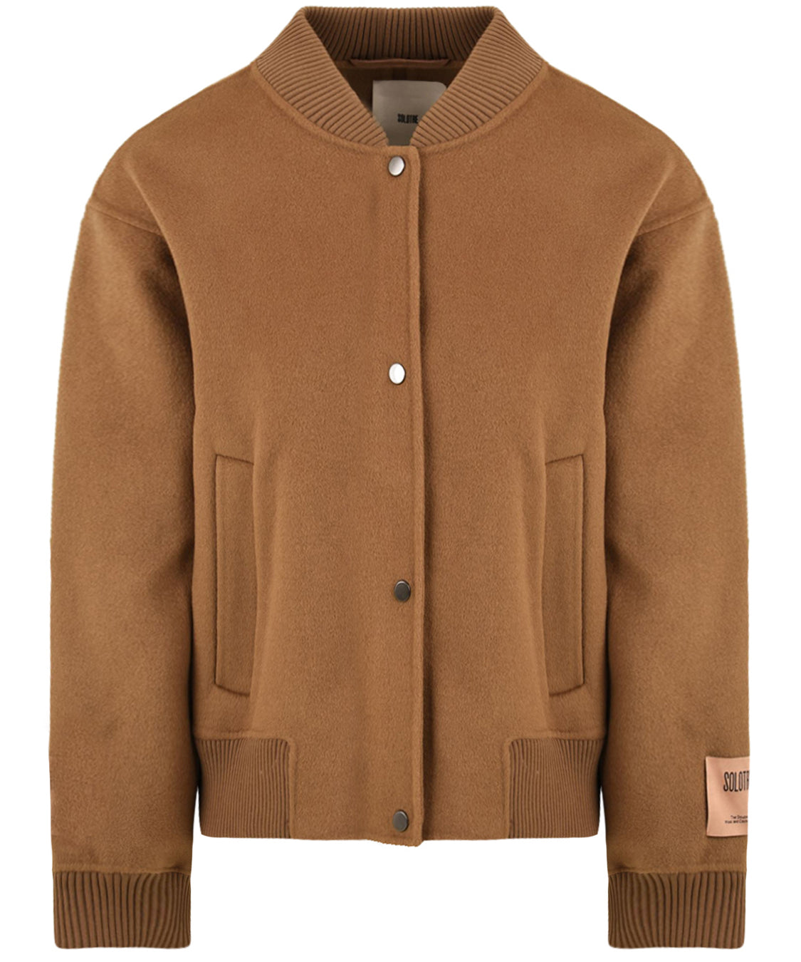 Cappotto stile bomber cropped SOLOTRE Donna - Beige