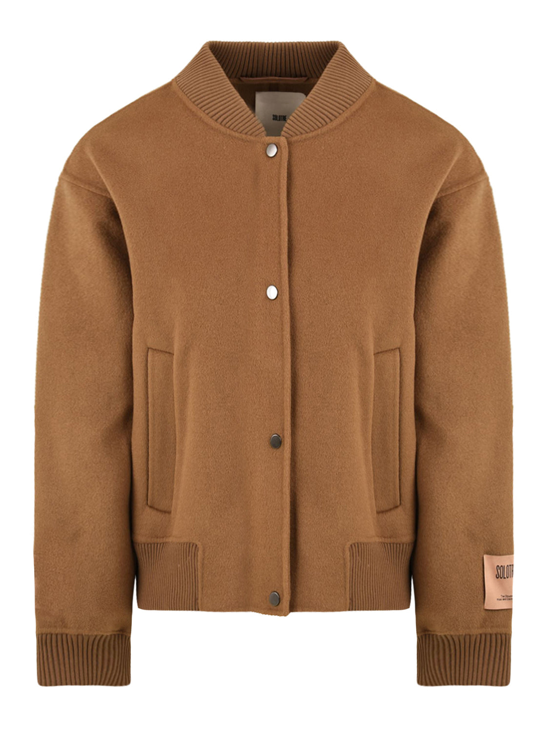 Cappotto stile bomber cropped SOLOTRE Donna - Beige