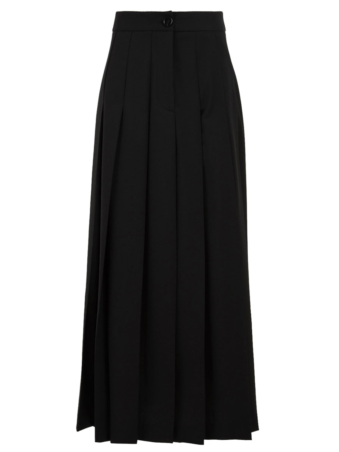 Gonna midi a pieghe SOLOTRE Donna - Nero