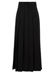 Gonna midi a pieghe SOLOTRE Donna - Nero