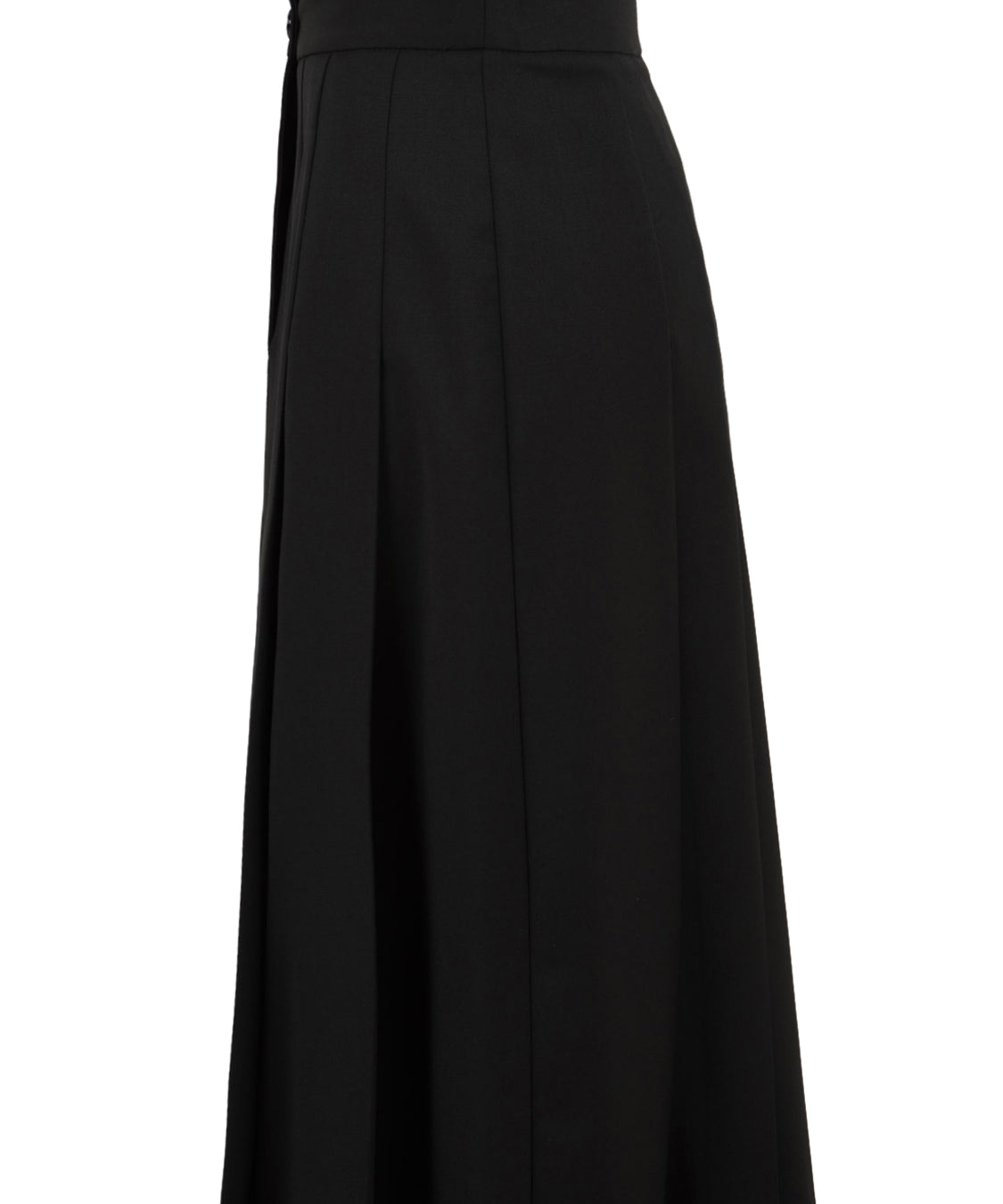 Gonna midi a pieghe SOLOTRE Donna - Nero