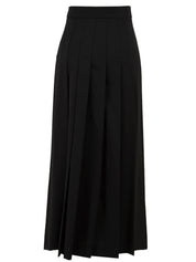 Gonna midi a pieghe SOLOTRE Donna - Nero