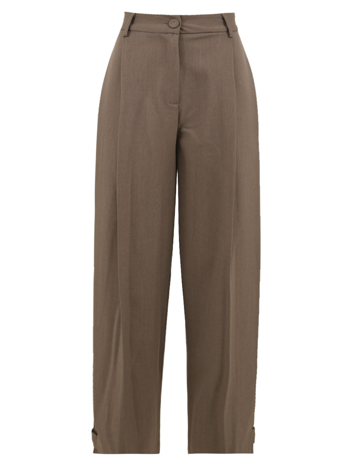 Pantalone con pieghe SOLOTRE Donna - Marrone
