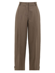 Pantalone con pieghe SOLOTRE Donna - Marrone