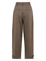 Pantalone con pieghe SOLOTRE Donna - Marrone
