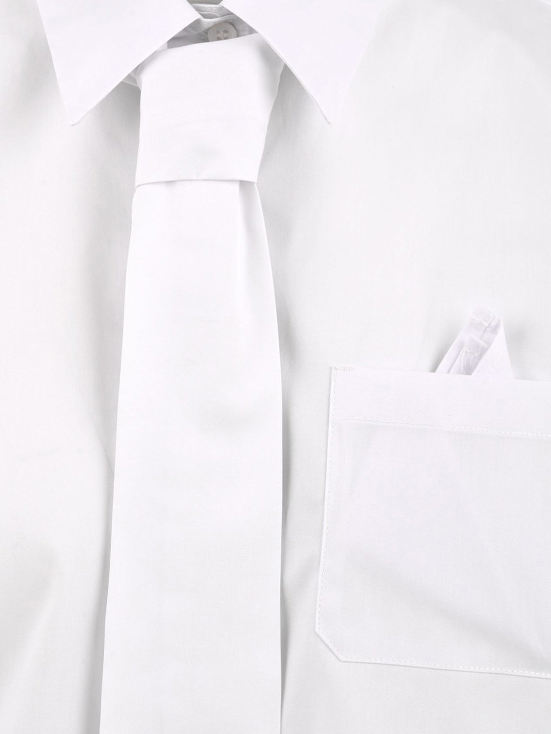 Camicia con finto fazzoletto e cravatta SOLOTRE Donna - Bianco