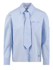 Camicia con finto fazzoletto e cravatta SOLOTRE Donna - Blue