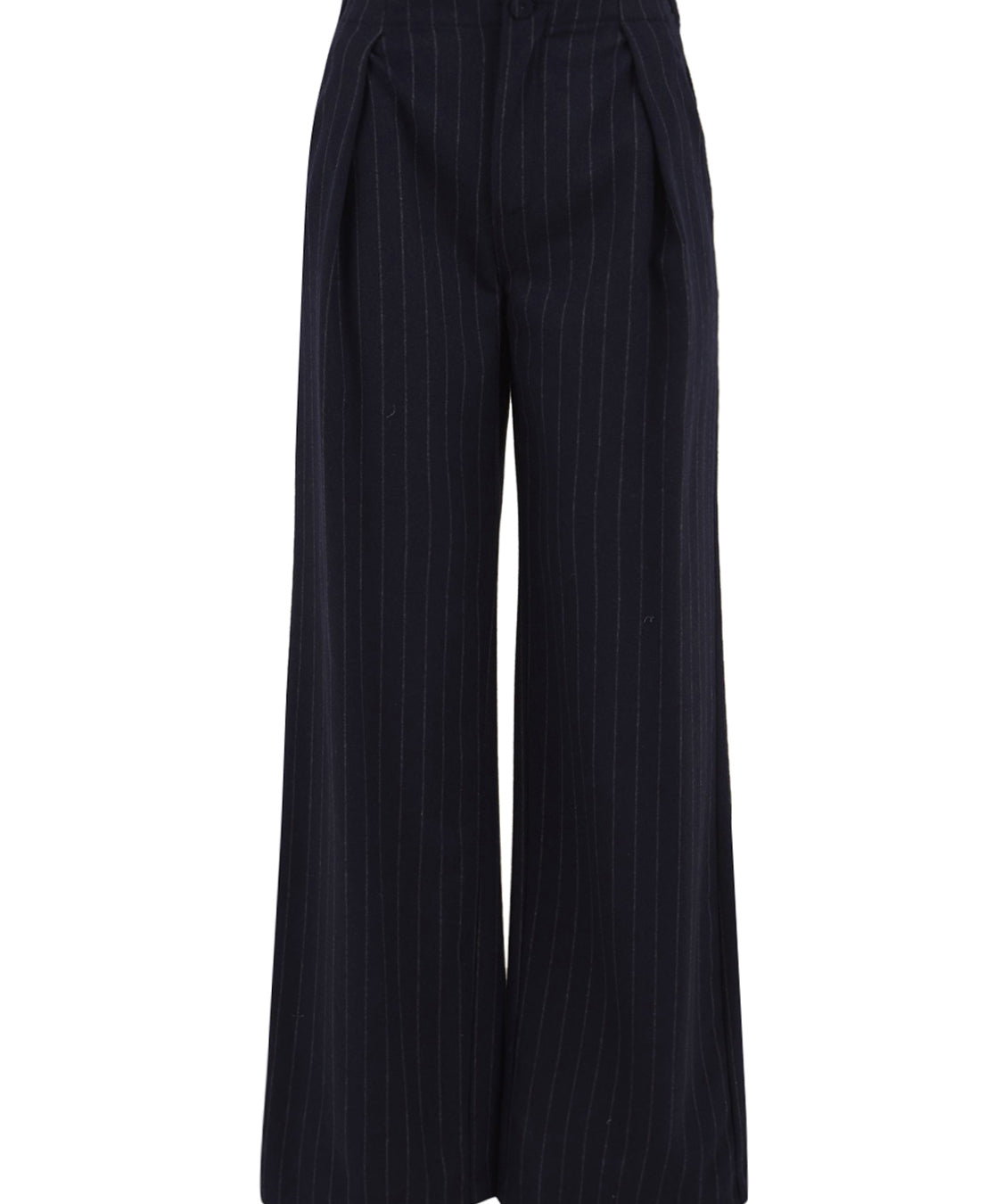 Pantalone gessato a palazzo SOLOTRE Donna - Blue