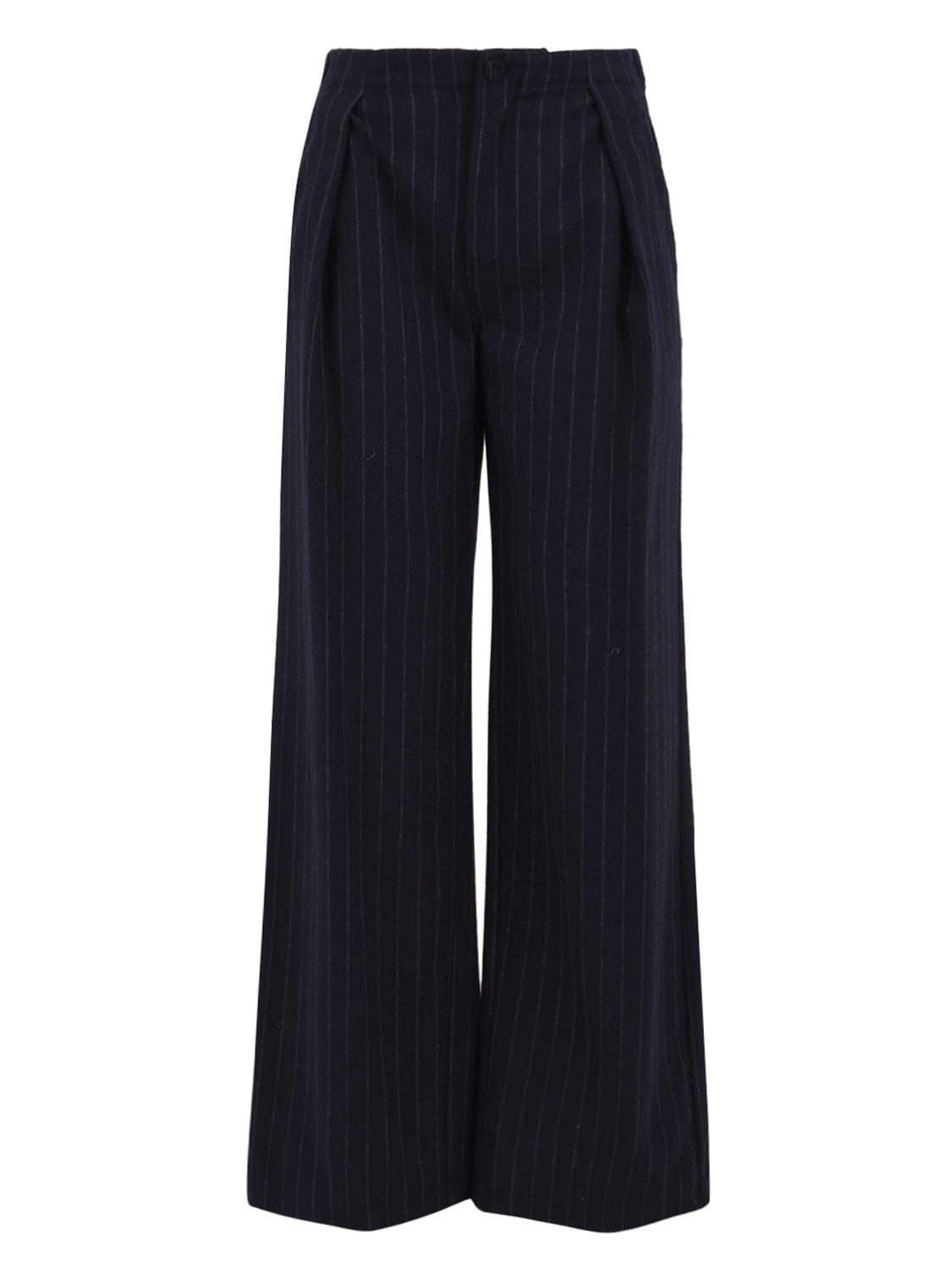Pantalone gessato a palazzo SOLOTRE Donna - Blue