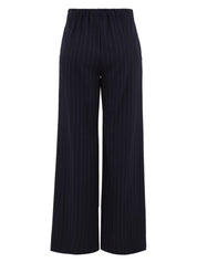 Pantalone gessato a palazzo SOLOTRE Donna - Blue