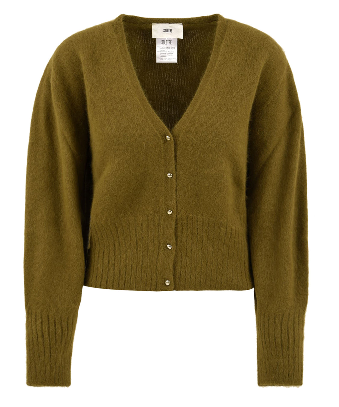 Cardigan con scollo a V SOLOTRE Donna - Verde
