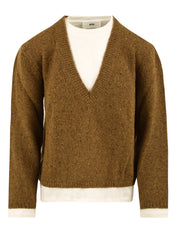 Maglione con scollo a V SOLOTRE Donna - Beige