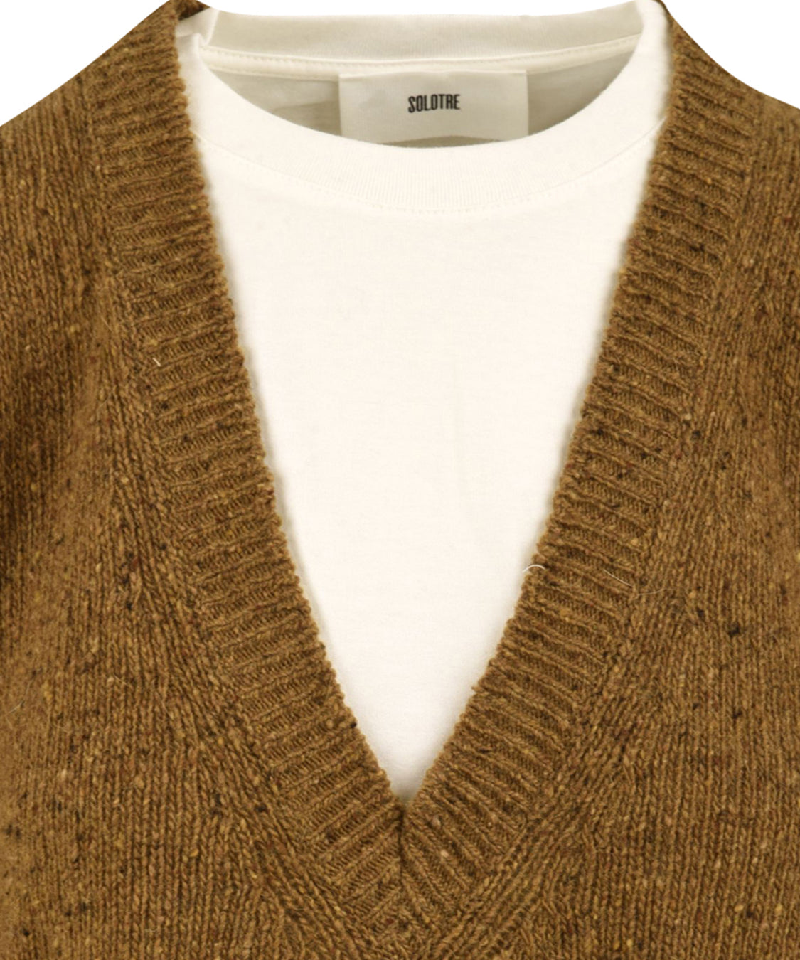 Maglione con scollo a V SOLOTRE Donna - Beige
