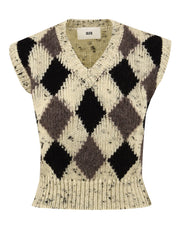 Maglia a gilet con scollo a V profondo SOLOTRE Donna - Butter