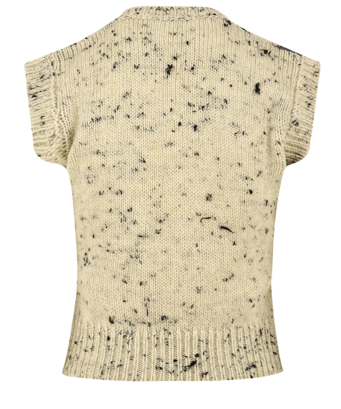 Maglia a gilet con scollo a V profondo SOLOTRE Donna - Butter