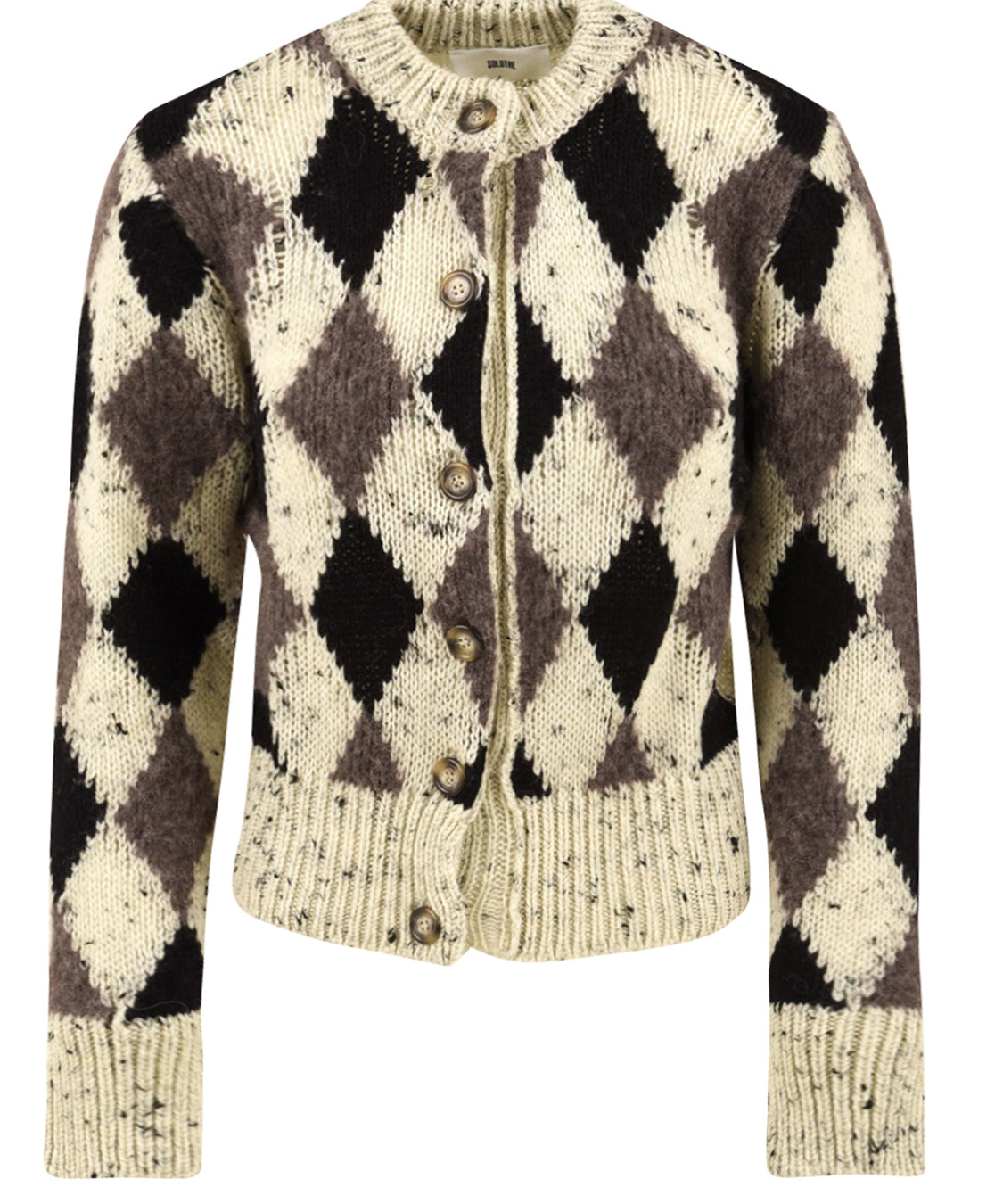 Cardigan a rombi SOLOTRE Donna - Butter