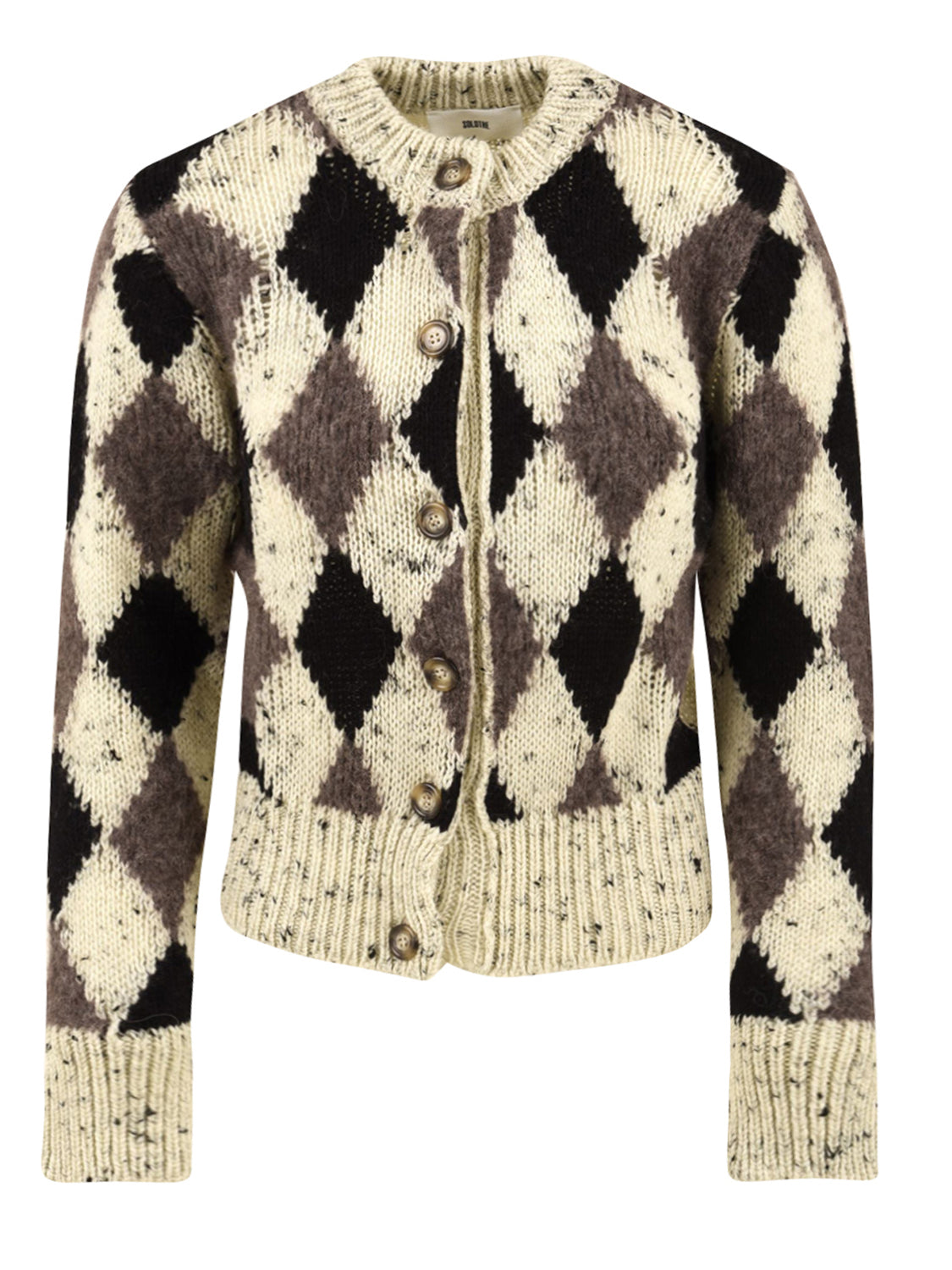 Cardigan a rombi SOLOTRE Donna - Butter