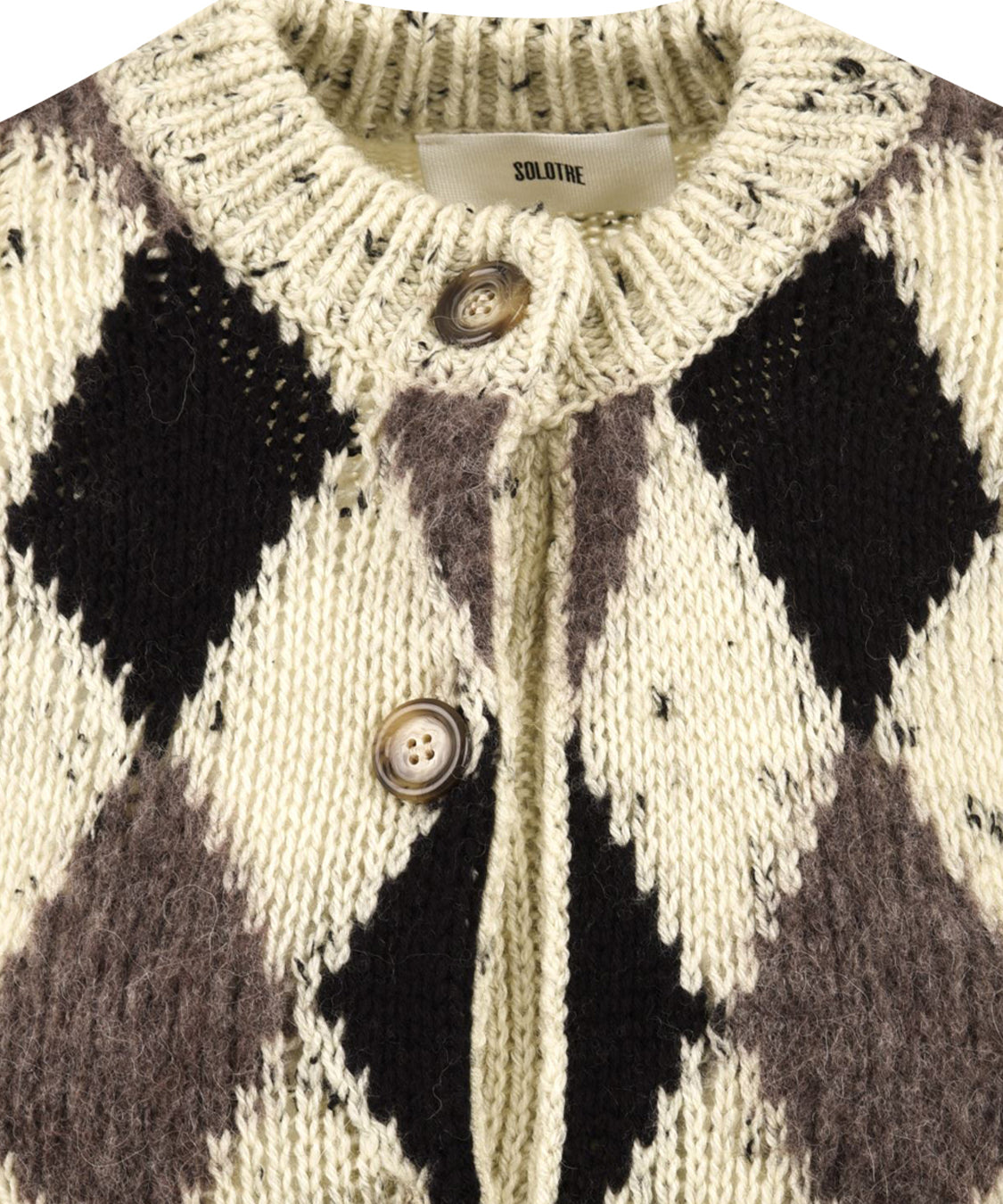 Cardigan a rombi SOLOTRE Donna - Butter