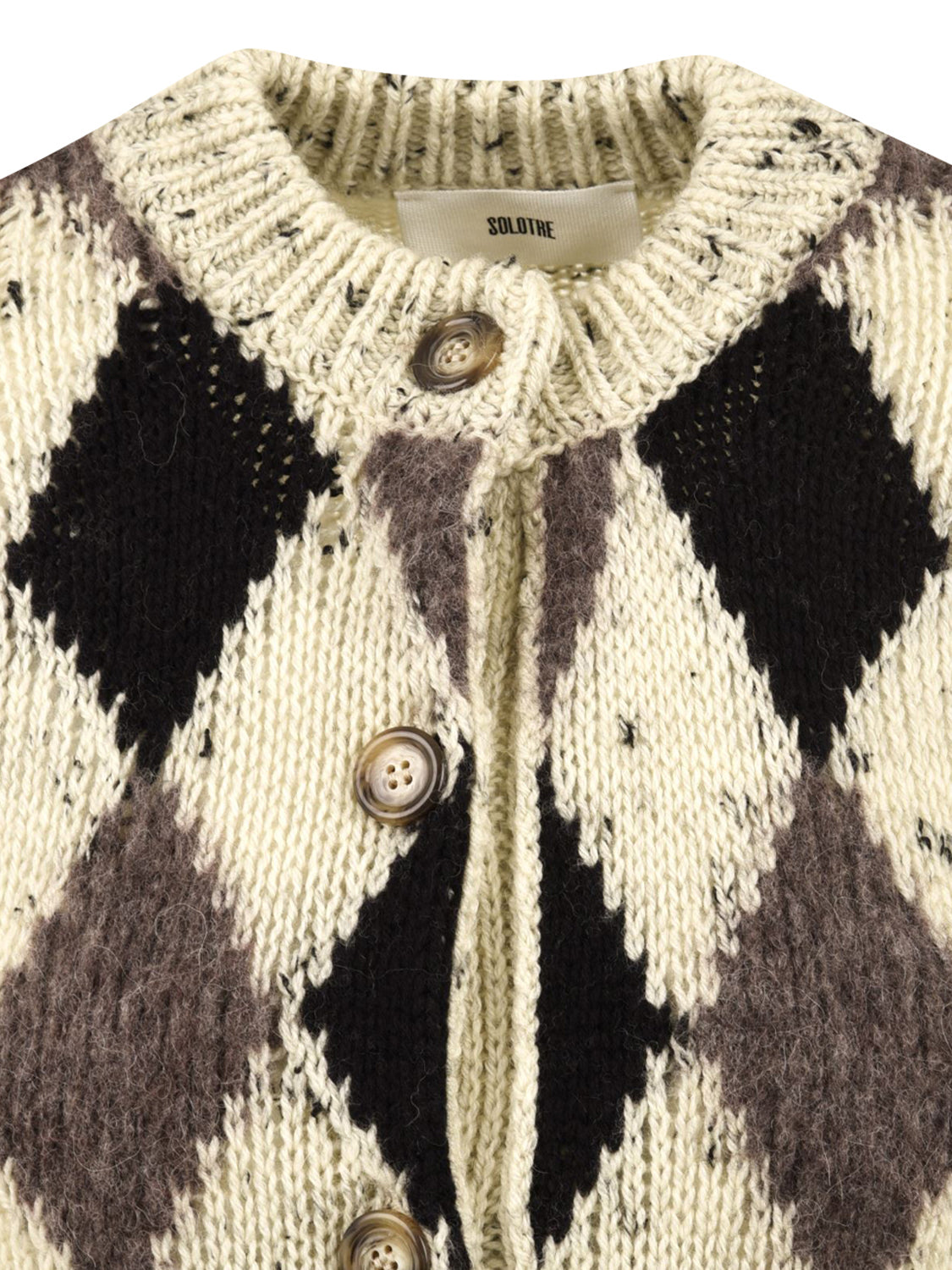 Cardigan a rombi SOLOTRE Donna - Butter