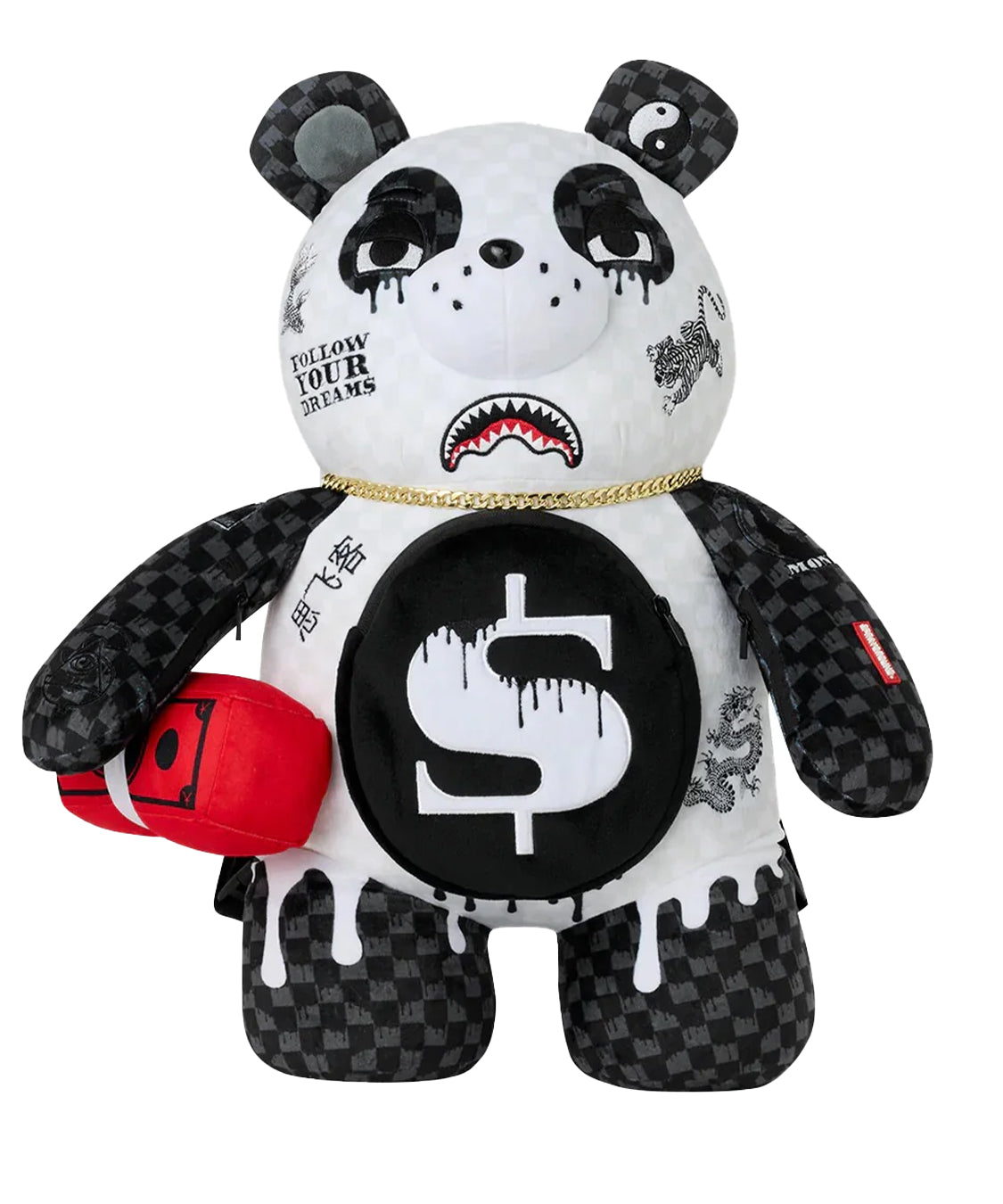 Zaino Drippy Panda Moneybear SPRAYGROUND Unisex - Nero