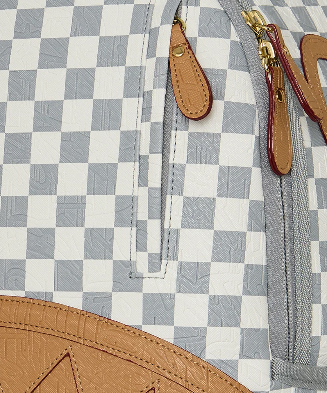 Zaino Embossed Check SPRAYGROUND Unisex - Beige