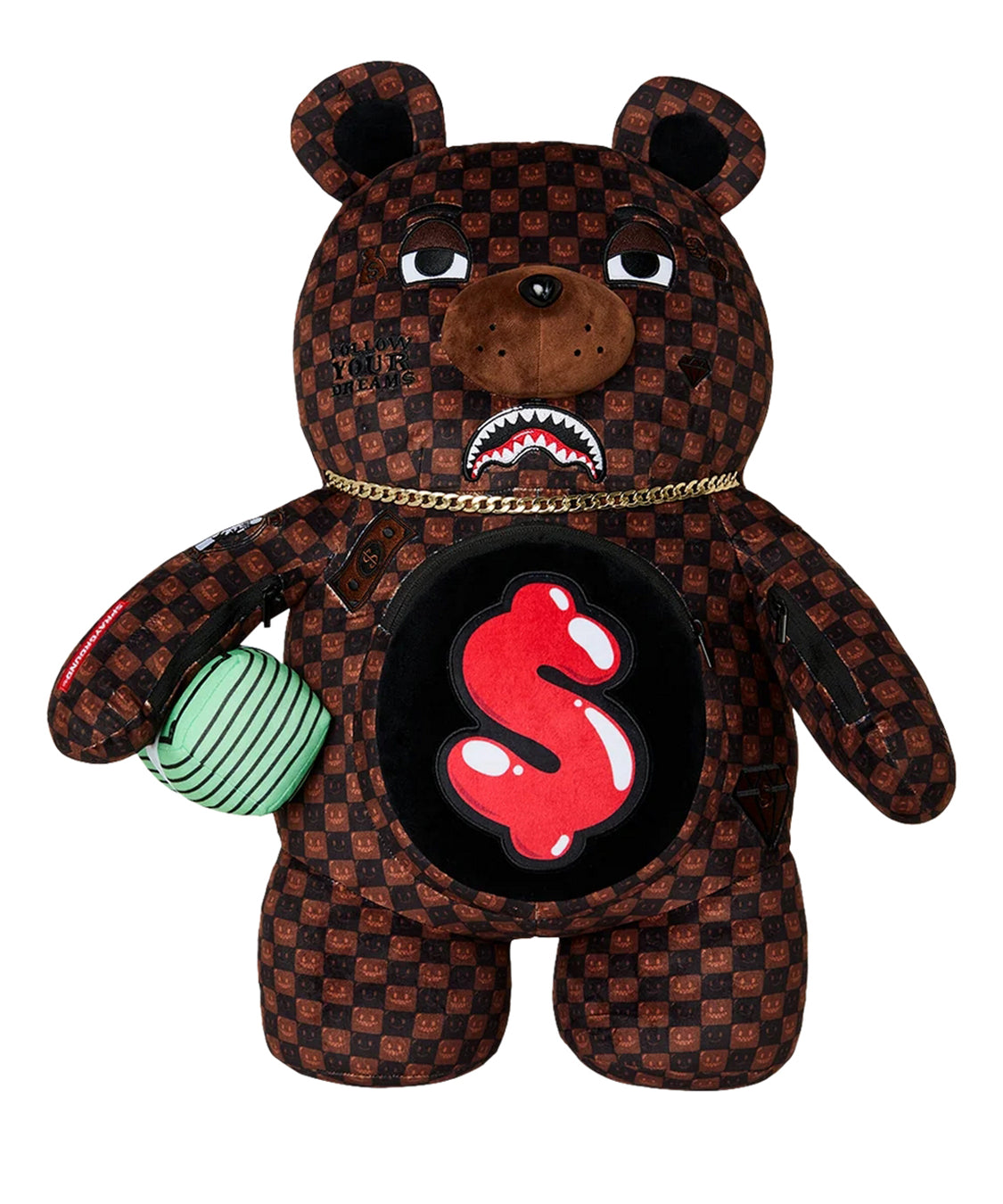 Zaino Sharks In Paris Wtf Bubble Moneybear SPRAYGROUND Unisex - Marrone