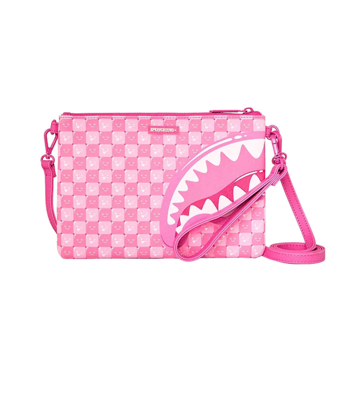 Tracolla Pink New Check Faces Crossover SPRAYGROUND Unisex - Rosa