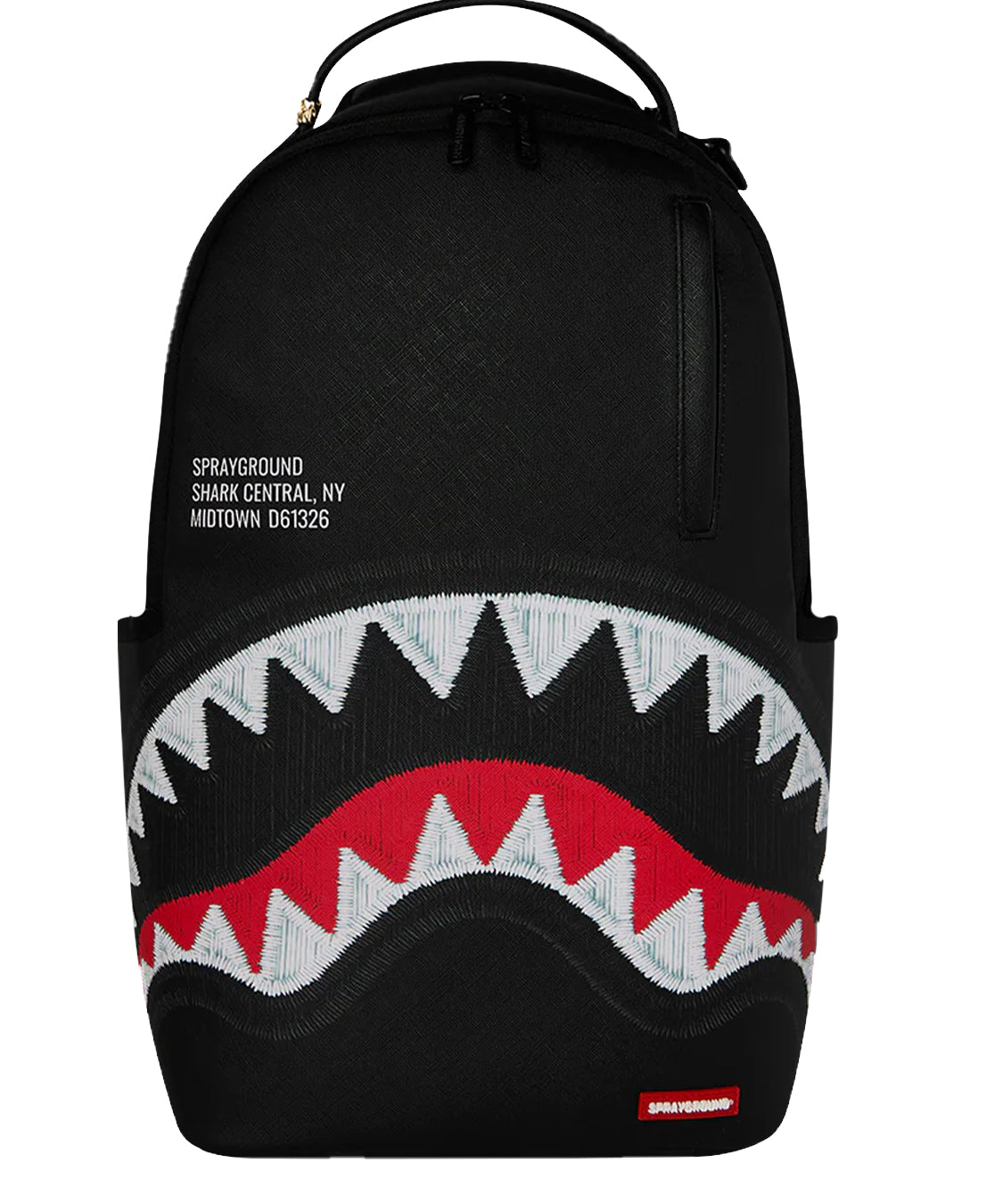 Zaino Shark Central Black Embroidered SPRAYGROUND Unisex - Nero