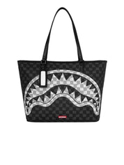Borsa Black And White Drip Check Shark SPRAYGROUND Unisex - Nero