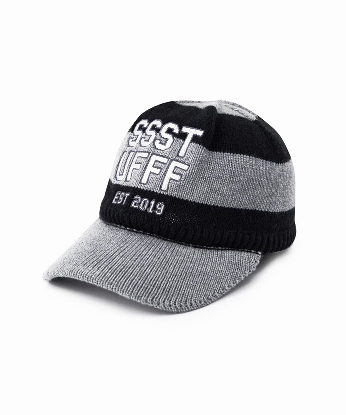 Cappello Striped Knitted SSSTUFFF Unisex - Grigio