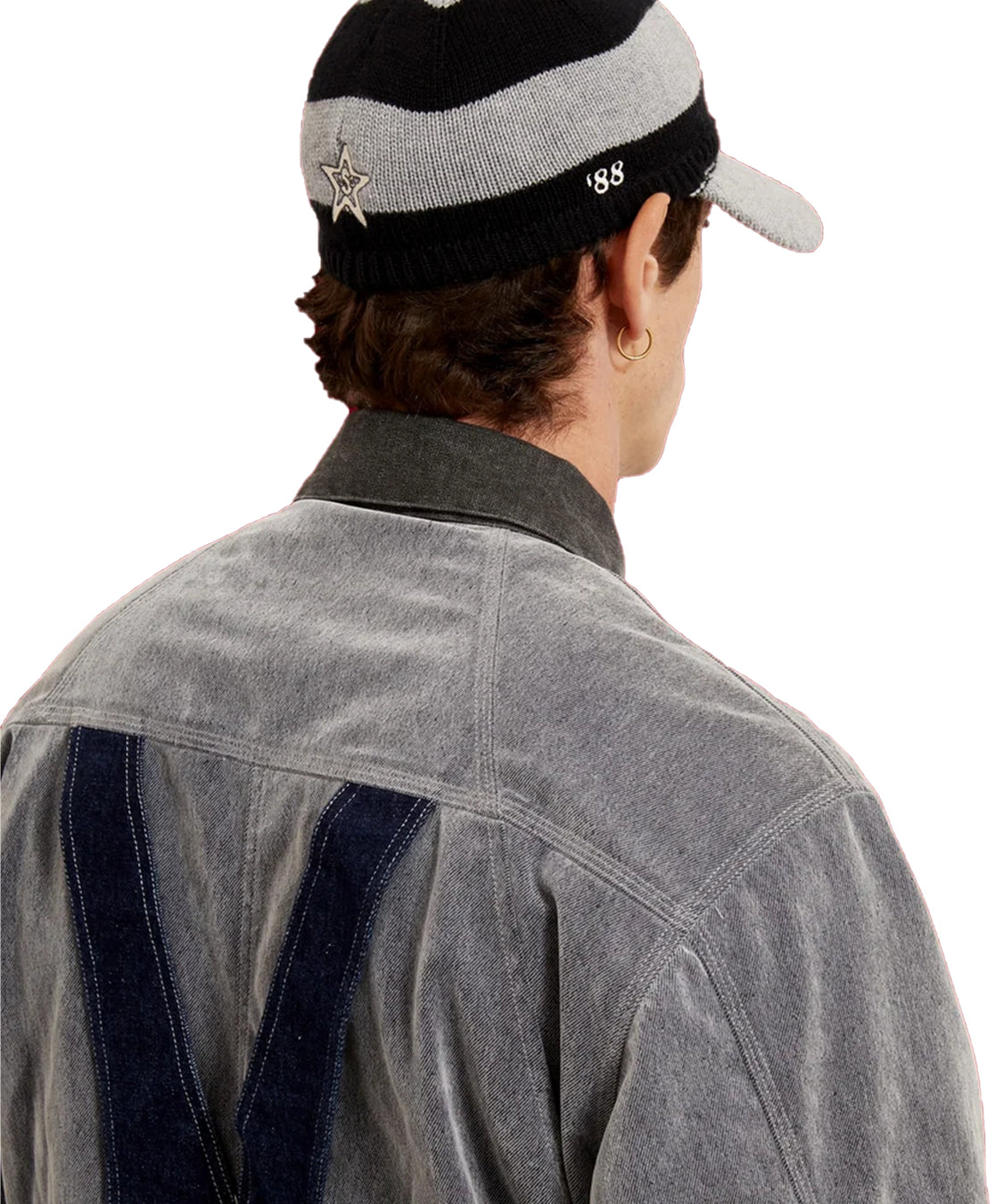 Cappello Striped Knitted SSSTUFFF Unisex - Grigio