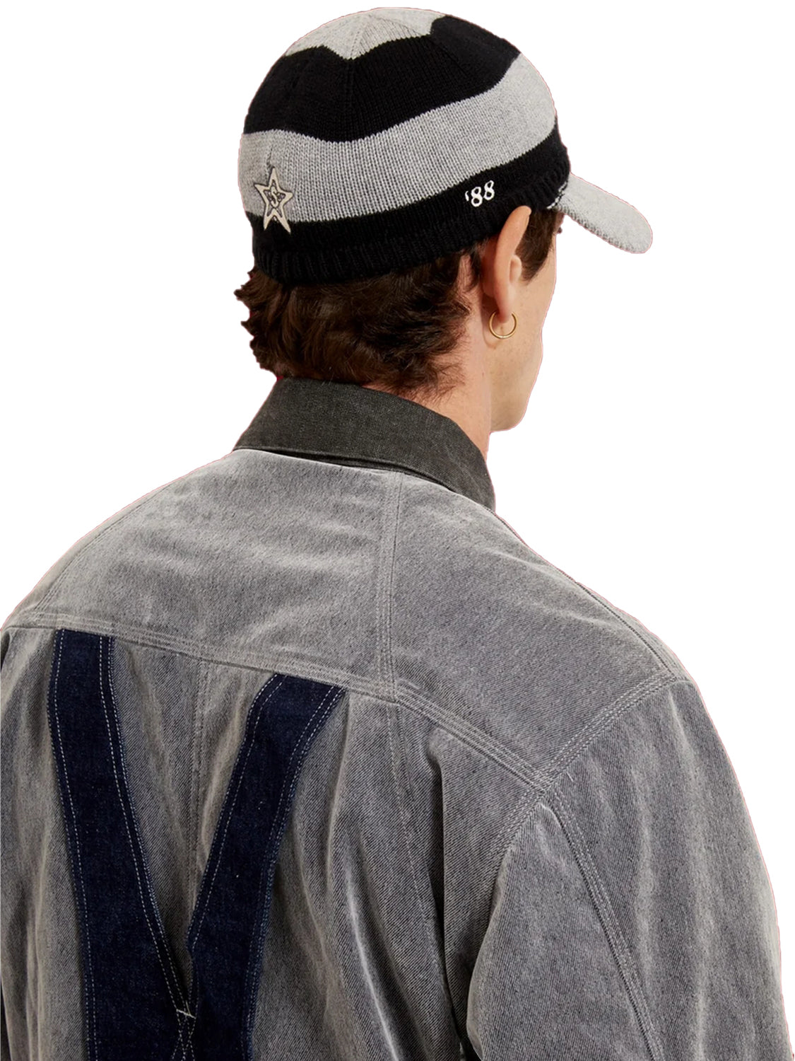 Cappello Striped Knitted SSSTUFFF Unisex - Grigio