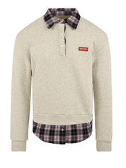 Felpa Layered Shirt Crewneck SSSTUFFF Uomo - Rosa