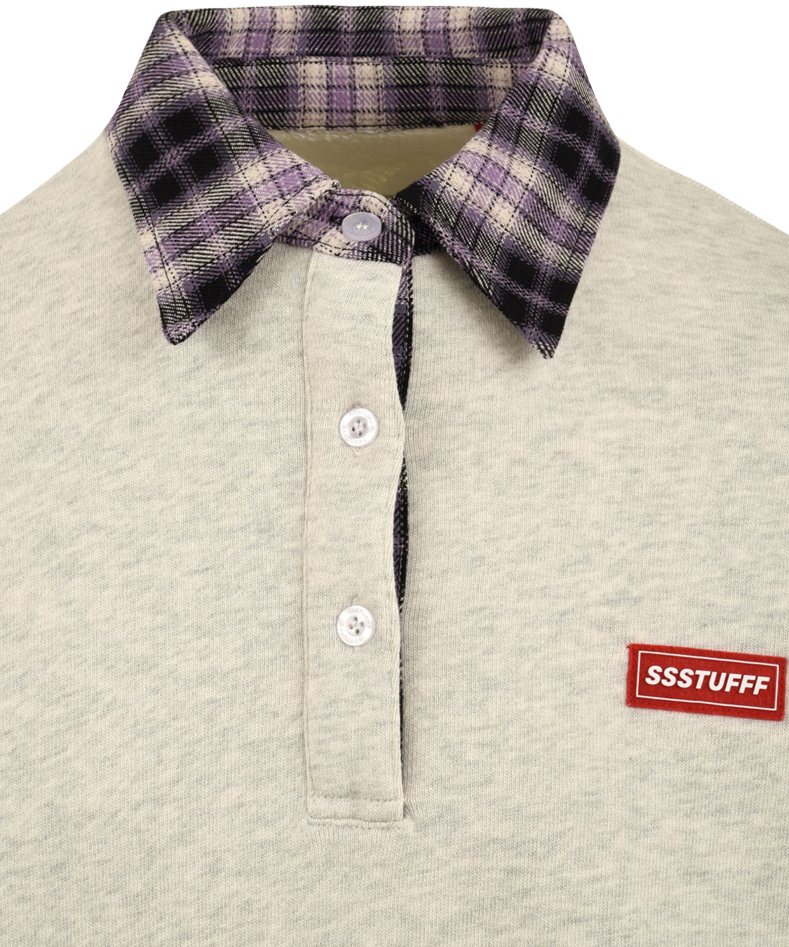 Felpa Layered Shirt Crewneck SSSTUFFF Uomo - Rosa
