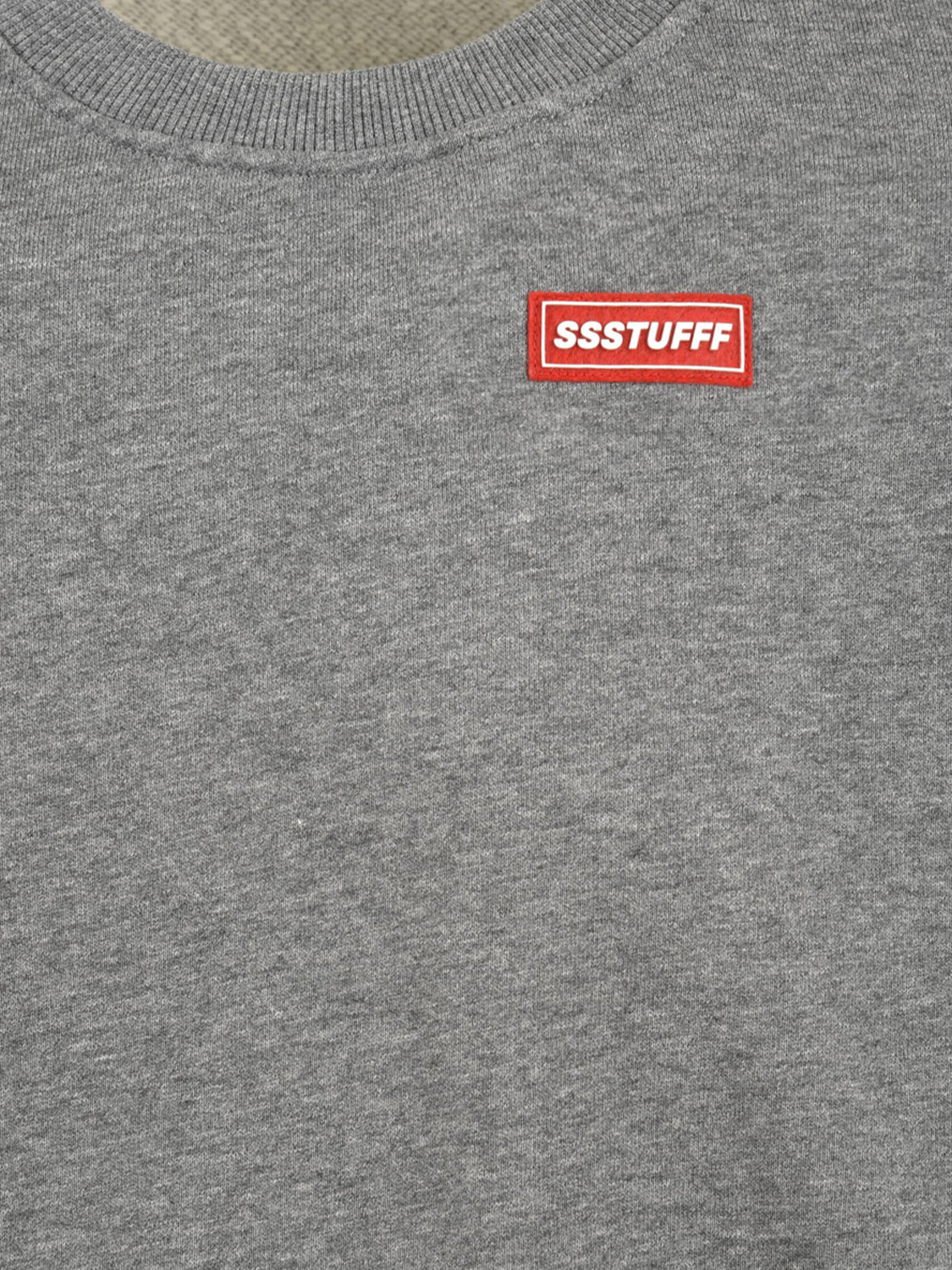 Felpa Layered Waffle Camo Crewneck SSSTUFFF Uomo - Grigio