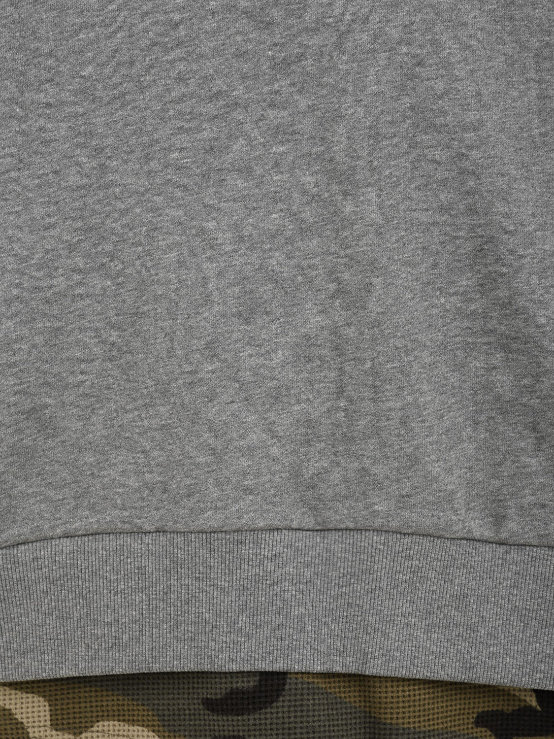 Felpa Layered Waffle Camo Crewneck SSSTUFFF Uomo - Grigio