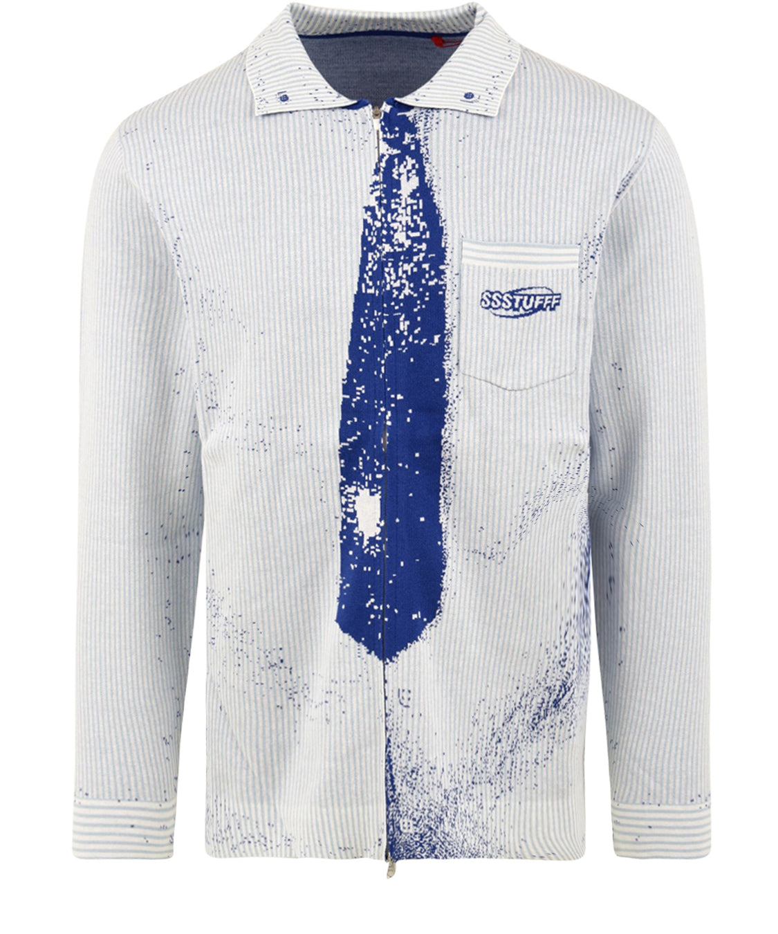 Felpa con zip Tie SSSTUFFF Uomo - Blue
