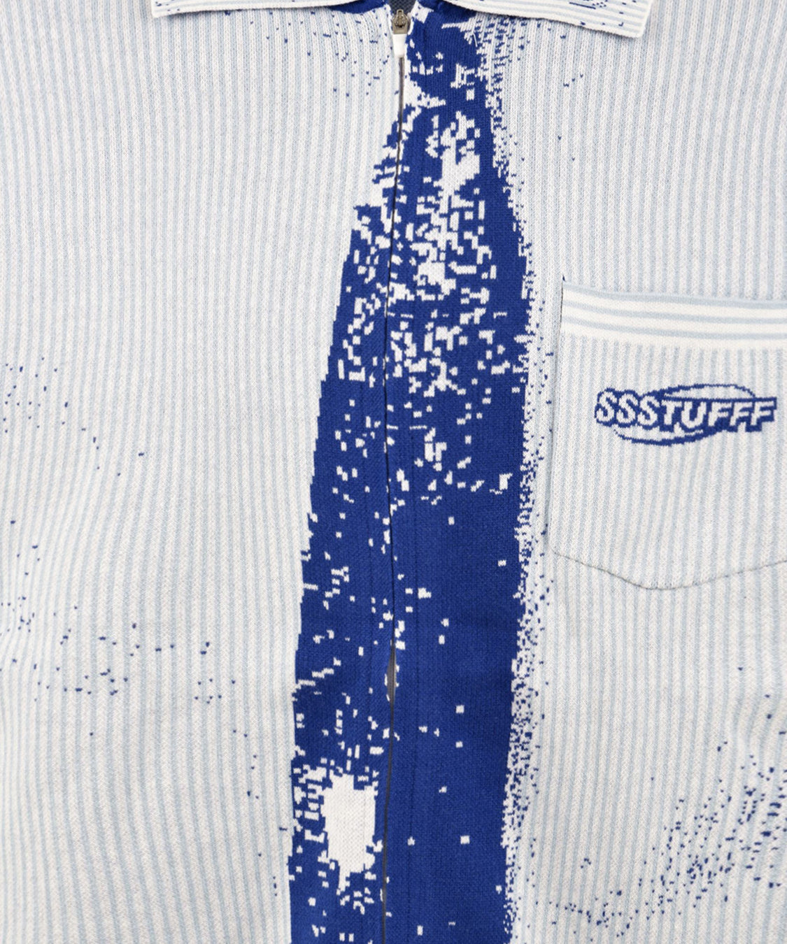 Felpa con zip Tie SSSTUFFF Uomo - Blue