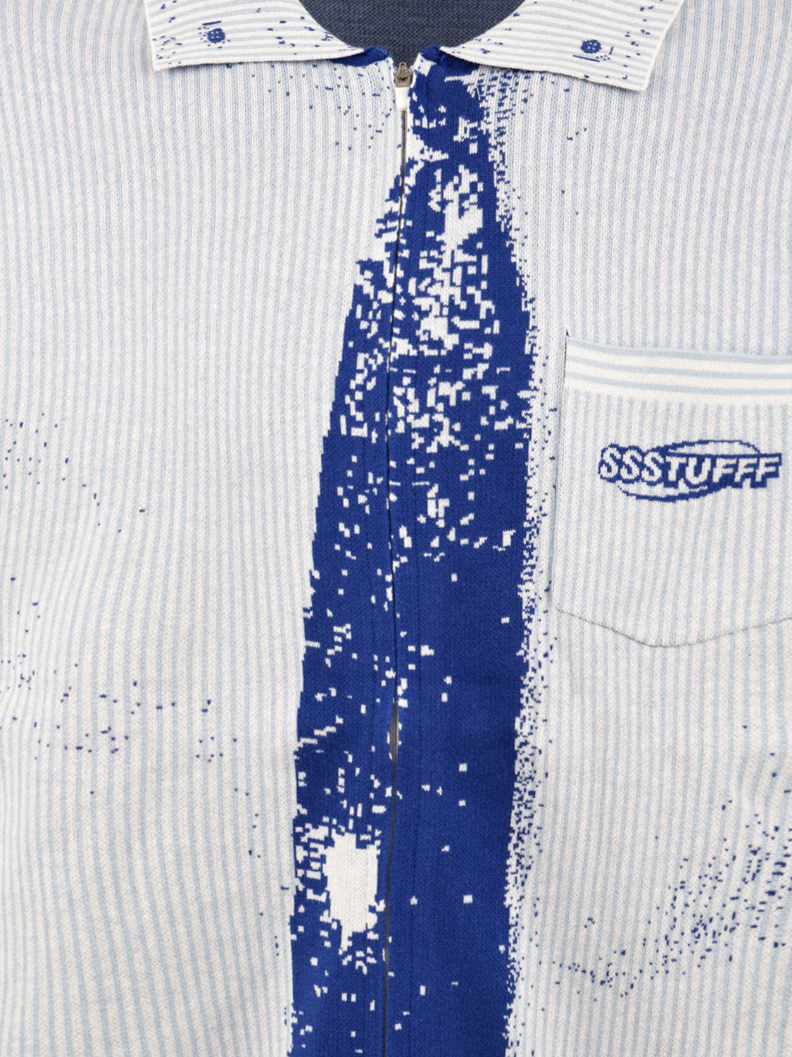 Felpa con zip Tie SSSTUFFF Uomo - Blue