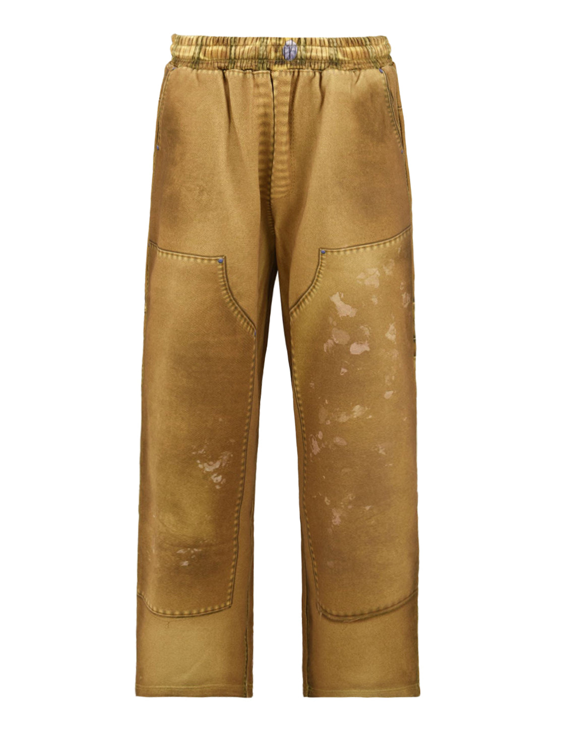 Pantalone Trompe L'Oeil Printed Double Knee SSSTUFFF Uomo - Beige