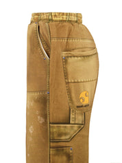 Pantalone Trompe L'Oeil Printed Double Knee SSSTUFFF Uomo - Beige