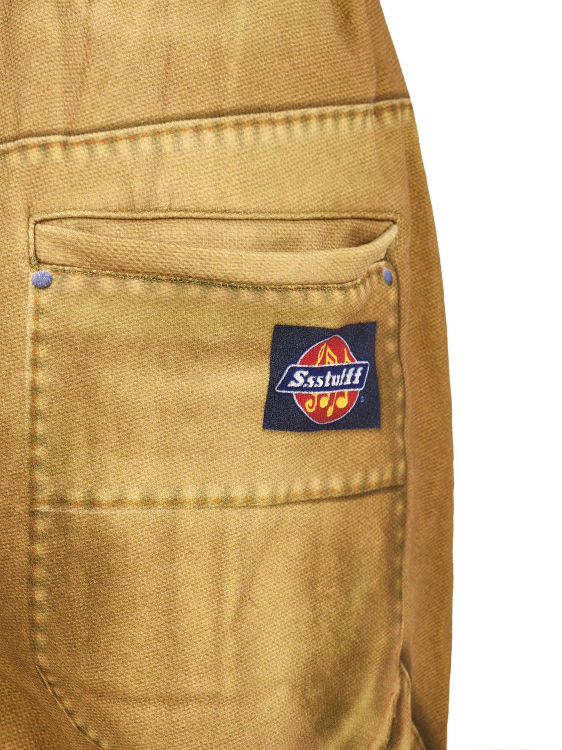 Pantalone Trompe L'Oeil Printed Double Knee SSSTUFFF Uomo - Beige