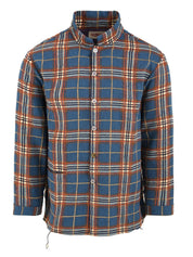 Camicia Raw Edge Plaid SSSTUFFF Uomo - Blue