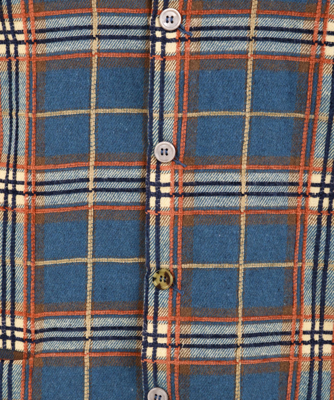 Camicia Raw Edge Plaid SSSTUFFF Uomo - Blue