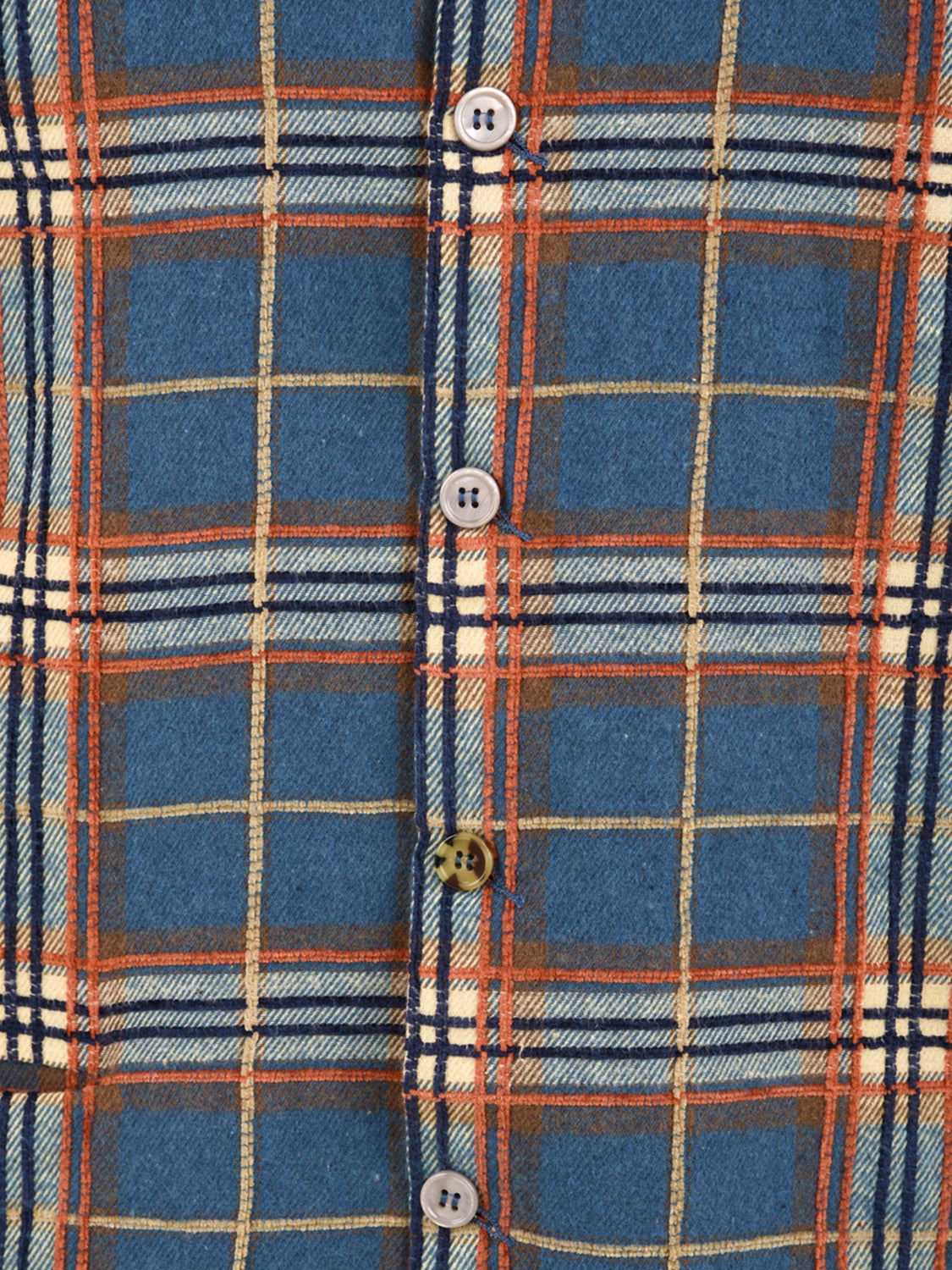 Camicia Raw Edge Plaid SSSTUFFF Uomo - Blue