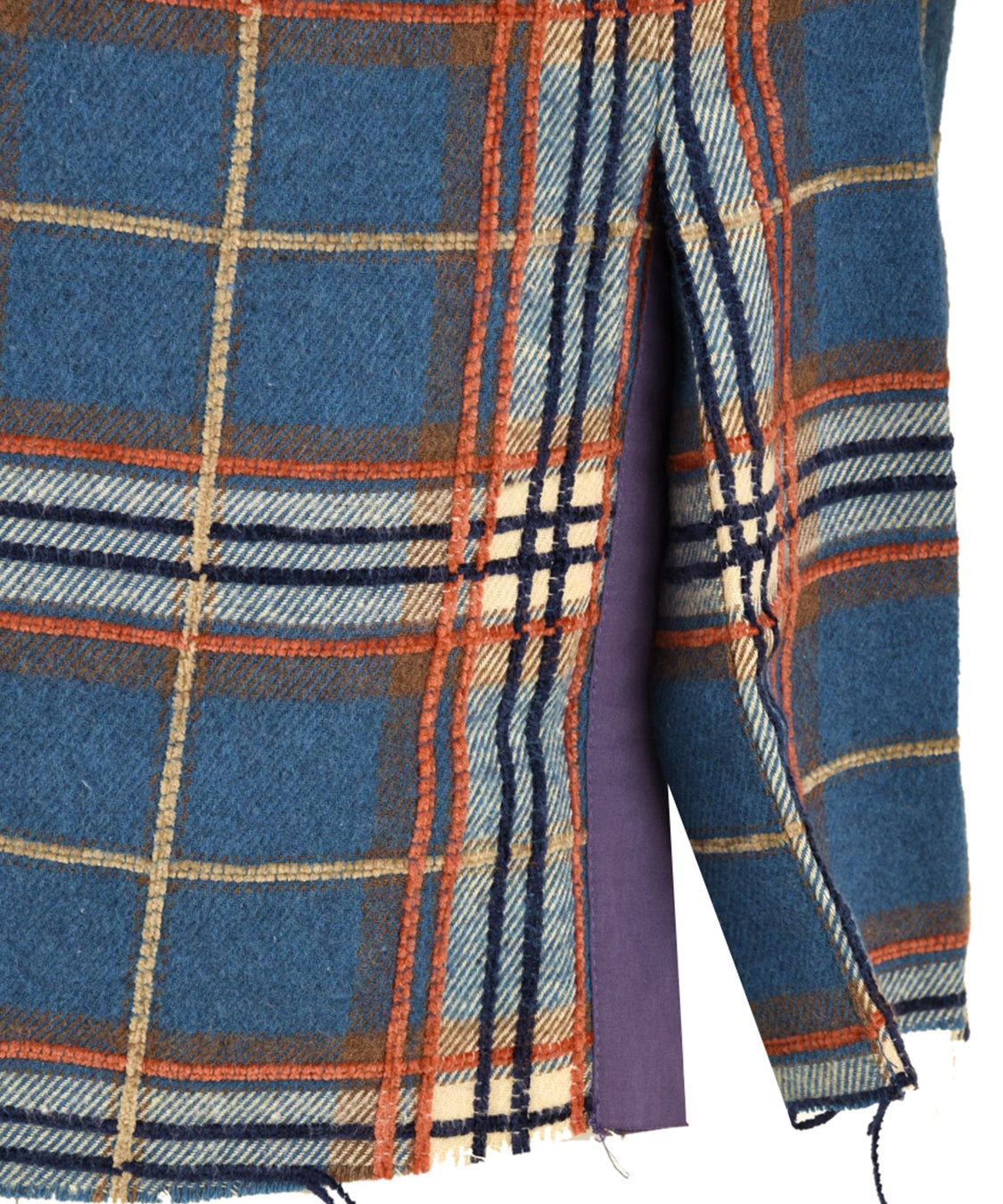 Camicia Raw Edge Plaid SSSTUFFF Uomo - Blue