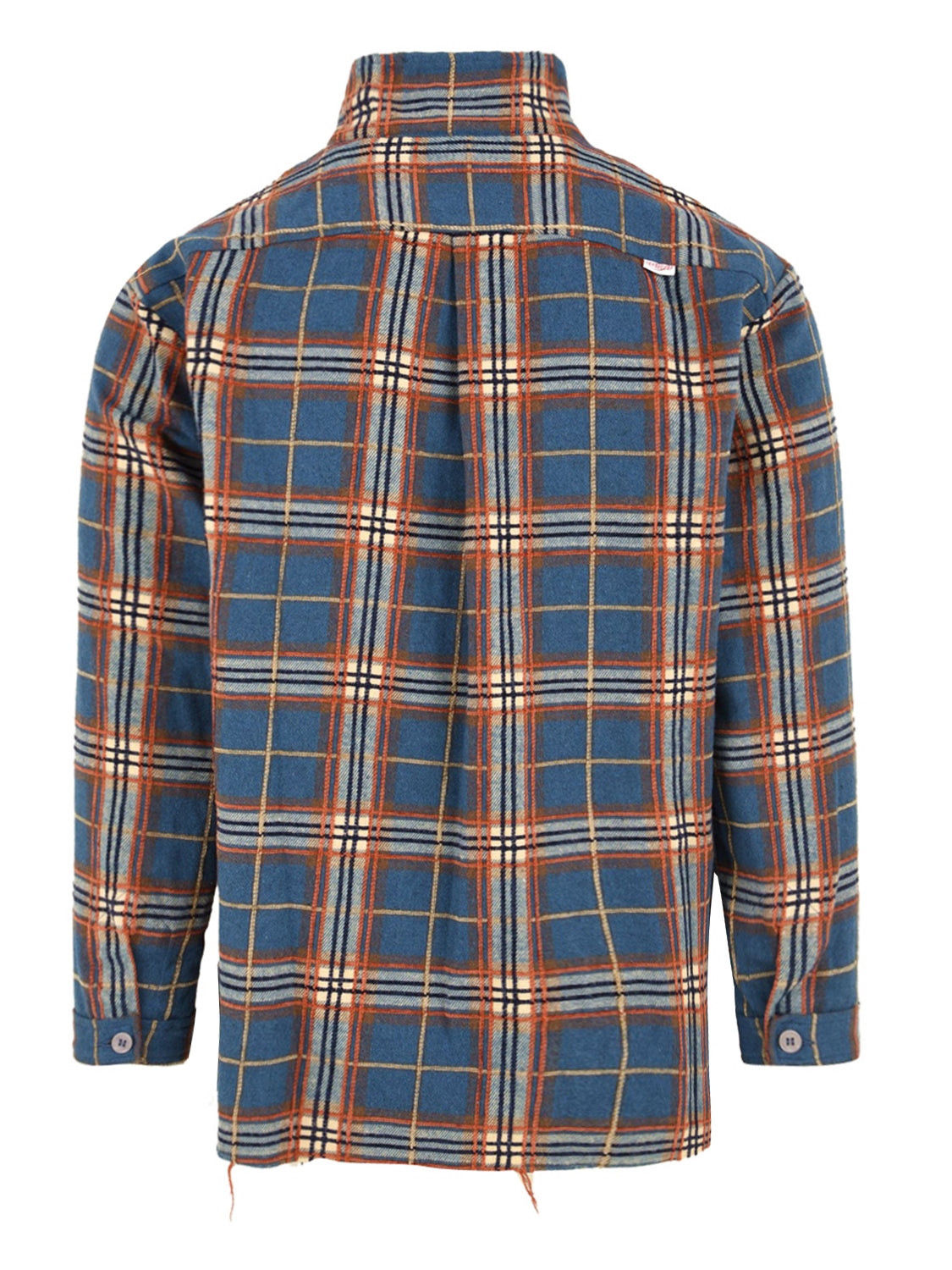 Camicia Raw Edge Plaid SSSTUFFF Uomo - Blue